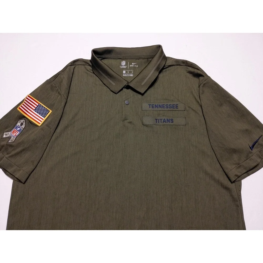 NIKE Tennessee Titans NFL Salute to Service Polo Shirt Green Men's‎ XL